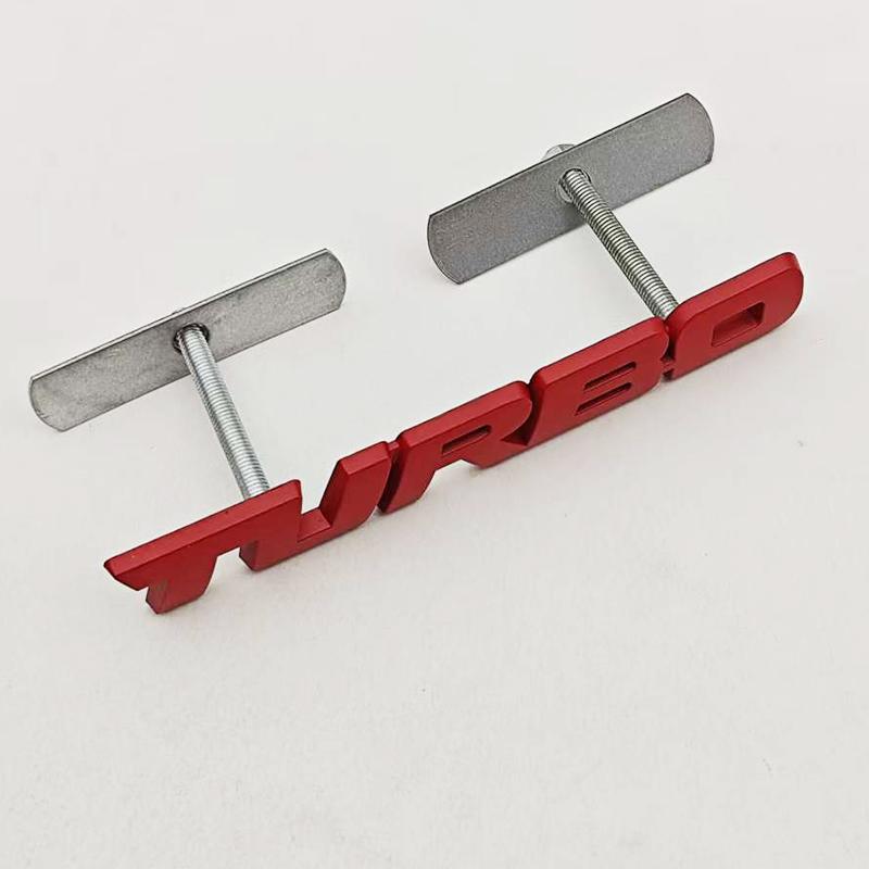 3D Metal FGDYYH Car Sticker Logo Turbo Badge Fender Side Emblem Rear Trunk Sticker Decals Auto Turbo Universal Accessories