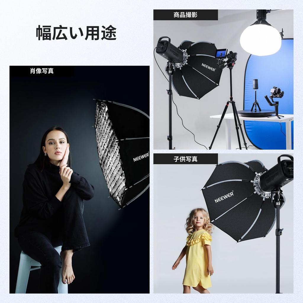 NEEWER Octagon Softbox Quick Release Bowens Mount Octagon Softbox with Honeycomb RGB CB60 CB60B CB200B MS60B MS60C MS150B for Pro Vision 4 Q4 NS27P