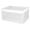 Iris Ohyama Folding Container, Hard, Integrated Lid, HDOH-75L, Clear
