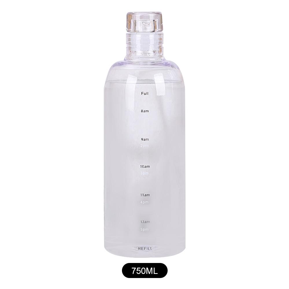 Large Capacity Plastic Portable Leak-proof Water Container Outdoor Water Bottle Transparent Sports Water Bottle With Time Scale