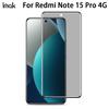 Для Redmi Note 15 Pro 4G Global Стекло IMAK 3D Изогнутое Защитное Стекло Приватности Покрытие Всего Экрана Пленка