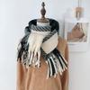 Autumn and Winter New Imitation Cashmere Plaid Scarf Female Student Simple and Versatile Couple Shawl Thickened Fringed Scarf