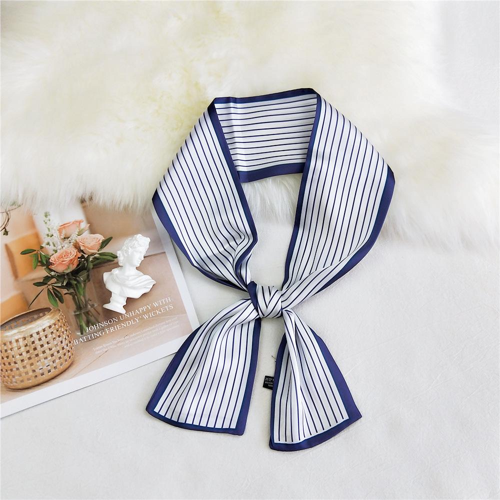 Pingjiao New Style Spring And Autumn Professional Decoration Versatile Small Silk Scarf Women'S Scarf Narrow Long Hair Strap Tie Bag Belt