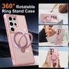 For Samsung Galaxy S24 Ultra Magnetic Case Kickstand TPU PC Shockproof Phone Back Cover