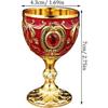 Amosfun 2,7 дюйма Ретро Кубки Металлические Винные Бокалы Королевские Чаши Средневековый Европейский Стиль Тисненые Питьевые Бокалы Сувениры для Вечеринок 30 мл Красный