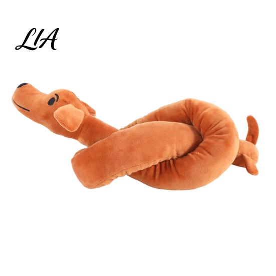 Tug of War Dog Toys Plush Squeaky Toy, Long Strip Stuffed Animal Chew Aggressive Chewer for Dogs Interactive Tug-of-War Toy Small to Medium