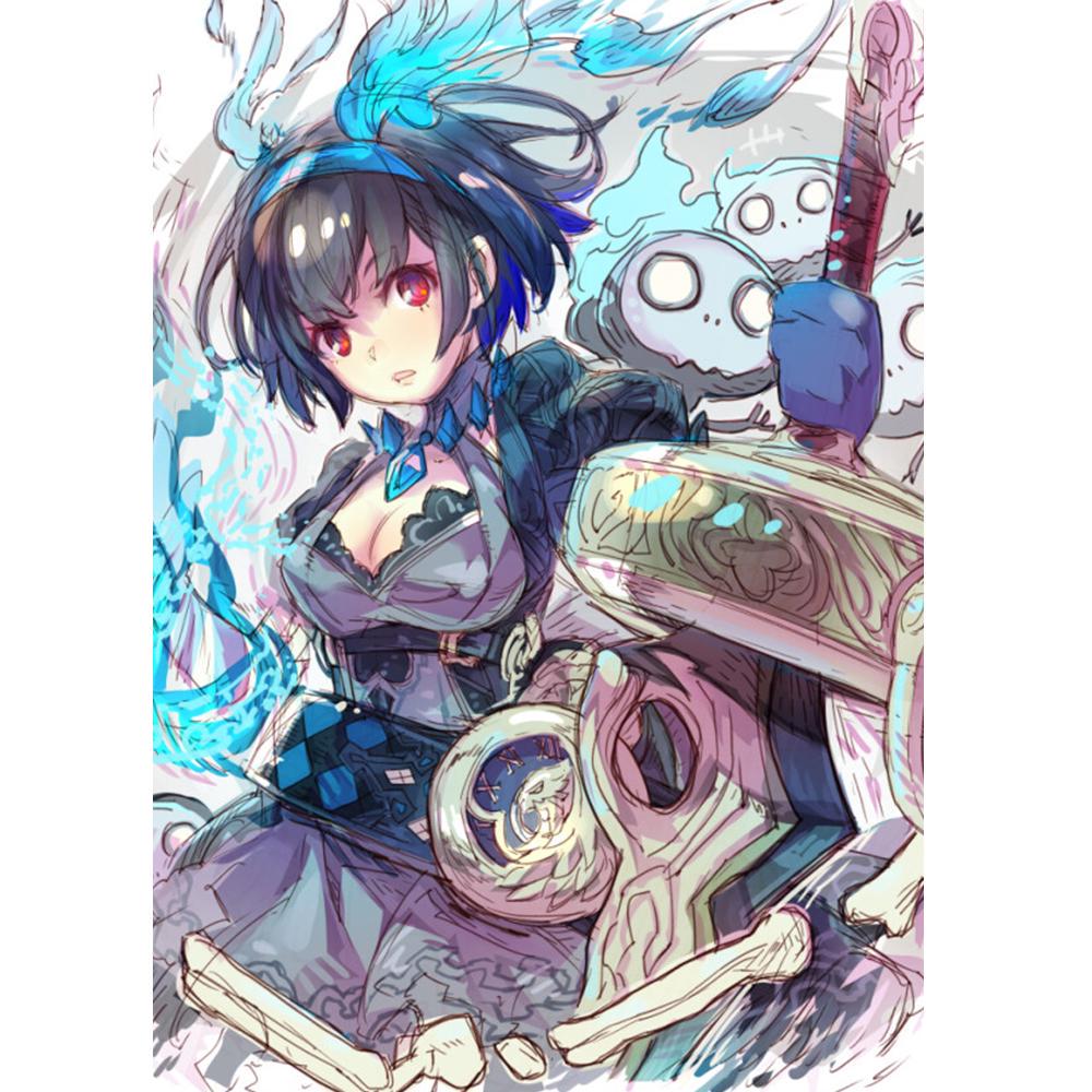 Полный круглый 5D DIY алмазная живопись аниме кошка девушка 3d узор для вышивки Фэнтези эльф принцесса вышивка крестиком мозаичная наклейка