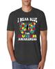 I Wear Blue for Autism Awareness Mens Premium Tri Blend T- Shirt
