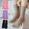 1 пара носков Harajuku из органического хлопка с пятью пальцами, мягкие чулки, эластичные носки с пальцами, женские носки средней длины, однотонные, дышащие