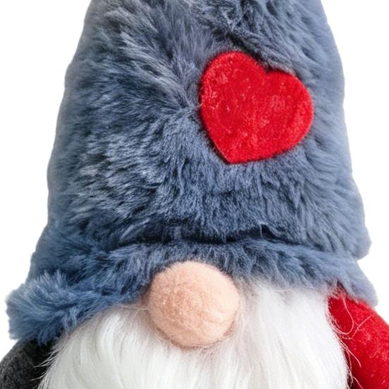 DIY Christmas Crafts Faceless Doll Ornament, Plush Gnome Decoration for Home, Xmas Fireplace Hanging Ornaments Figurine with Heart Cap, Ornament Party