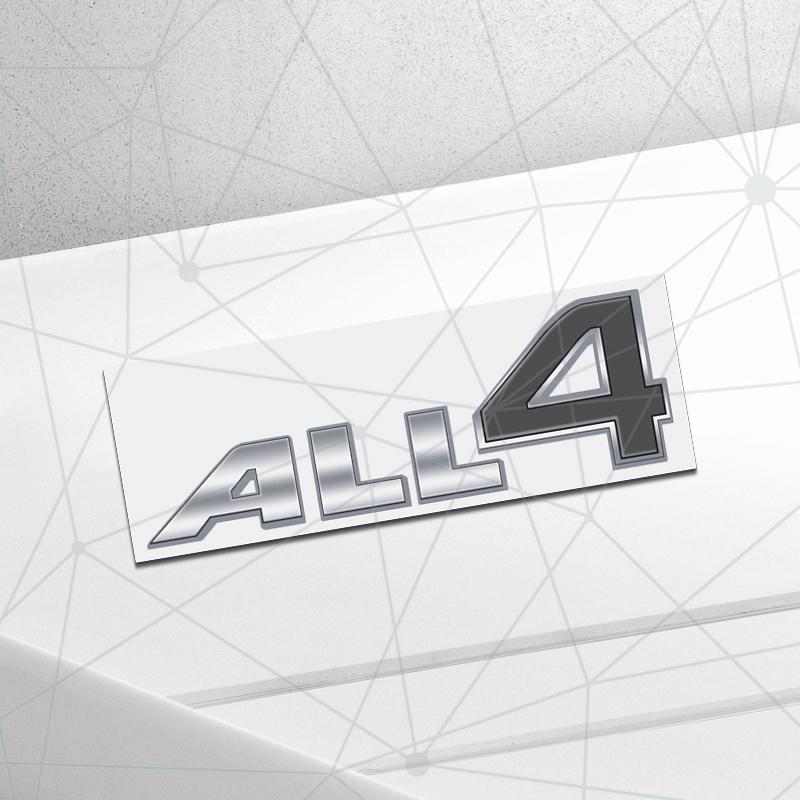 3D Auto Metal ALL4 Badge Car Rear Trunk Emblem Sticker LOGO Decor For R58 R55 R56 R59 F60 F56 R57 F57 F54 F55 PACEMAN Clubman
