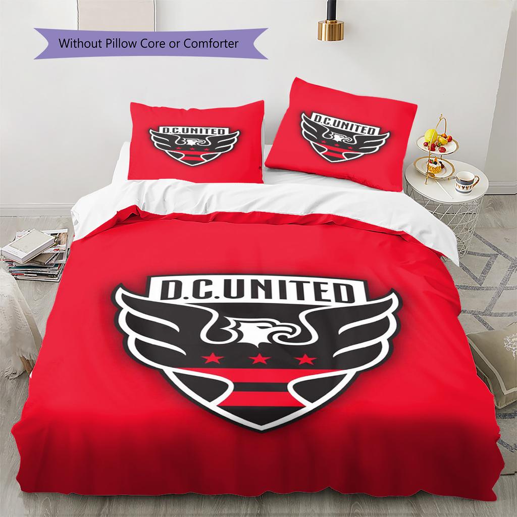 D.C. United Pattern Bedding Set Quilt Cover Pillowcase Home Decor Gift (1 * duvet cover + 2 * pillowcase, without core)