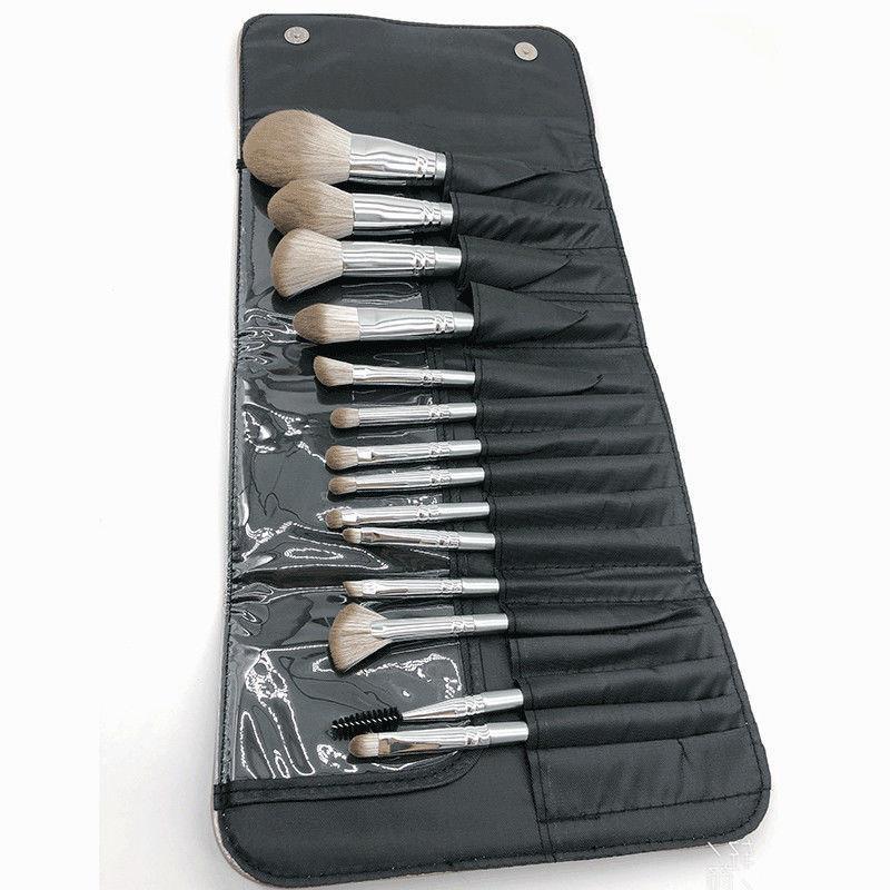 Набор из 14 мягких кистей для макияжа для начинающих: Включает кисти для рассыпчатой пудры, теней, румян и хайлайтера