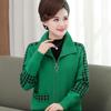 Middle-aged Women's Chic and Comfortable Knit Cardigan with Thick Fabric, Perfect for Autumn and Winter