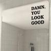 1 шт. Наклейка на зеркало, Настенная роспись со слоганом для самоаффирмации 'Ты хорошо выглядишь', Самоклеящаяся декоративная наклейка для настенного искусства, Декор для фона, Украшение для дома