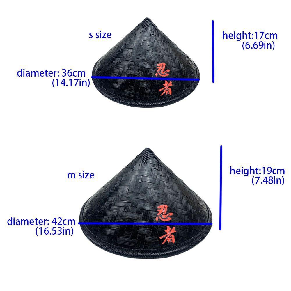 Cosplay Hats Bucket Hats Tourism Rain Caps Bamboo Rattan Hats Men Fisherman Hats Ninja Cosplay Hats