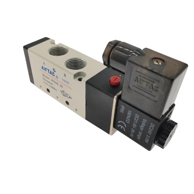 AIRTAC Pneumatic 3/8" Solenoid Valve 4V310-10/08 Single Coil Pilot-Operated Electric 5/2,5/3 5 Way 2 Position 1/2" 4V410-15