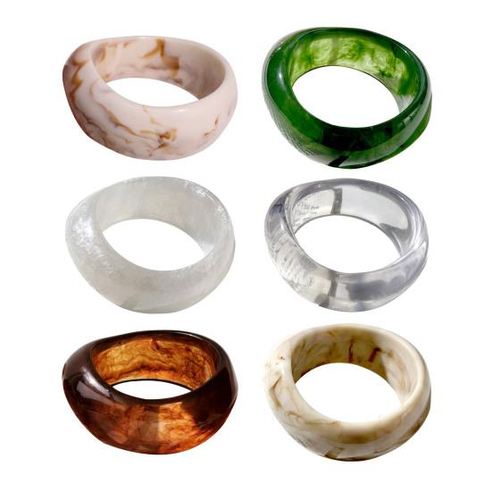 Yousheng Женский акриловый браслет-манжета, гипоаллергенный, красочный, геометрический, неправильной формы, широкий, для ношения в стопке, модная бижутерия, подарок на день рождения