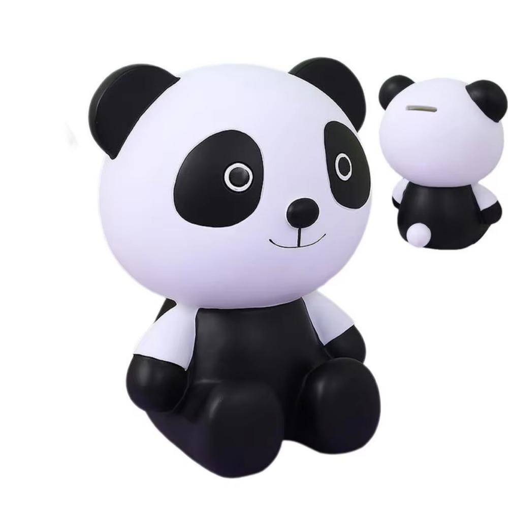 Cartoon Little Panda Piggy Bank Handmade Desktop Panda Ornament Animal Saving Jar  Festival Gift