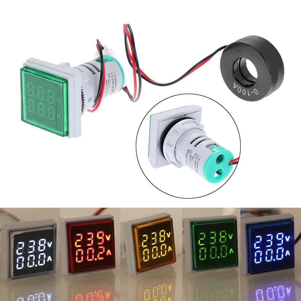 1 шт. Тестер напряжения, измеритель напряжения, индикатор тока, цифровой двойной дисплей, вольтметр, амперметр