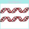 Festive Scottish Plaid Christmas Ribbon 2m Fabric For Classy Holiday Decor