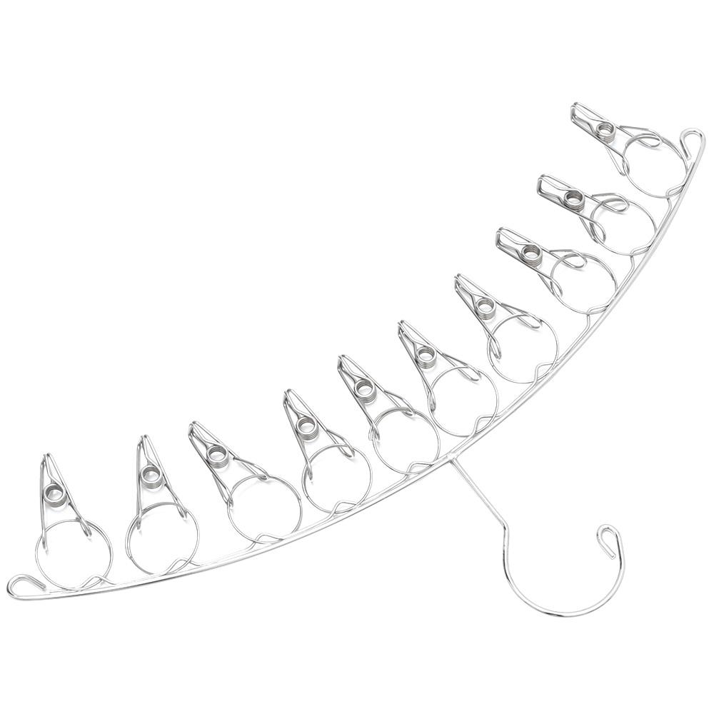 Strong Support Multi Clip Hanger Windproof Balcony Clothes Hanger Stainless Steel Hanger Home
