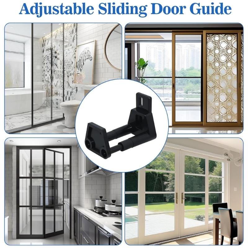 2Pcs Barn Door Floor Guides Stabilizer Plastic Track System Upgrades for Smooth Sliding Cabinet Hardware Installation