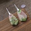 Bohemian Colored Emperor Stone Geometric Pendant Earrings Earrings European and American Popular Jewelry