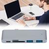 Портативный USB-C хаб 5-в-1 с PD быстрой зарядкой и расширением портов, USB-C адаптер для MacBook, для планшетов