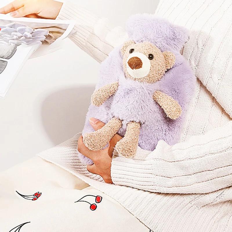 Kawaii Грелки Милый Медведь Резиновый Грелка Для Рук и Ног Живота Взрывобезопасные Грелки Для Женщин Менструальные Боли