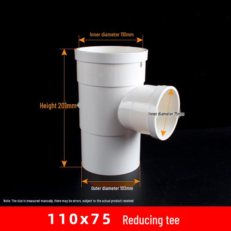 PVC Drainage Reducing Unequal Tee with Inspection and Socket Spigot