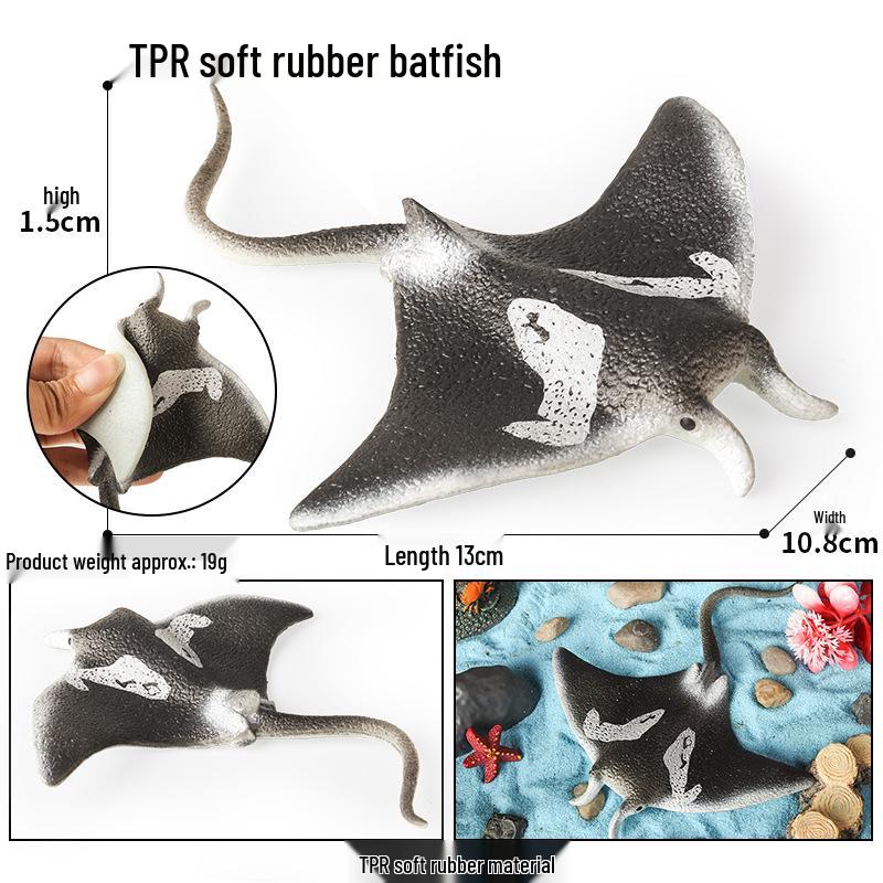 Детский набор моделей морских животных для снятия стресса: Рыба-фугу, Осьминог, Краб, Акула, Дунклеостей