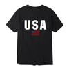 Men T-shirt Round Neck Short Sleeve Slim Fit Tee Shirt USA Pattern Versatile Tee Tops Running Fitness Tops Daily Wear