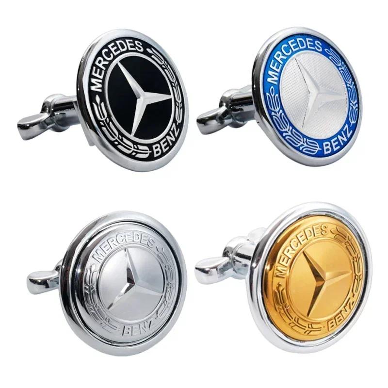 45mm Car Front Emblem Badge Modified Bonnet Chrome Hood Cover for Mercedes Benz W203 W204 C E S Class W210 W211 W220 AE1