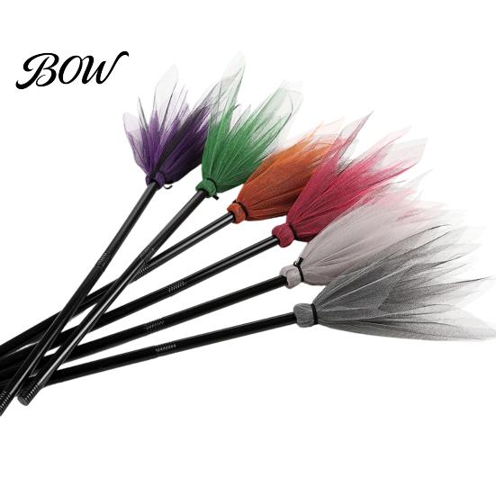 Spooky Costume Accessory Halloween Witch Broom Prop, Detachable Mesh Wizard Broomstick for Magic Cosplay Party Stage Performance, Haunted
