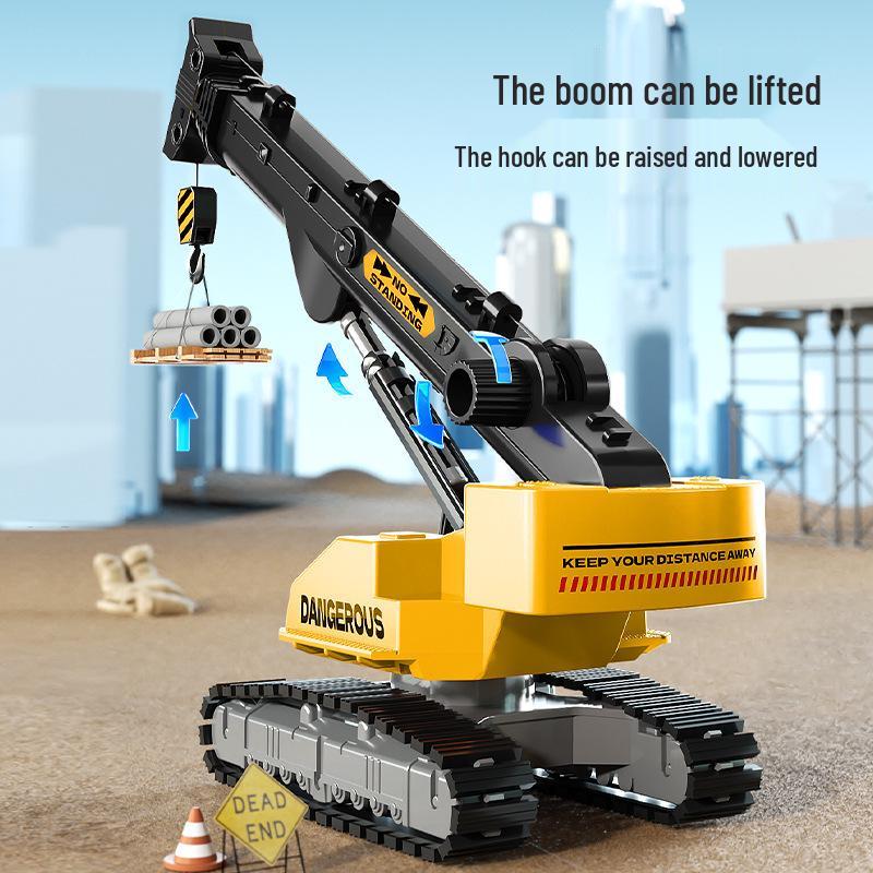 Модель крана Lili Tracked Crane - Игрушка-конструктор с подъемным крюком - Идеальный подарок для мальчиков