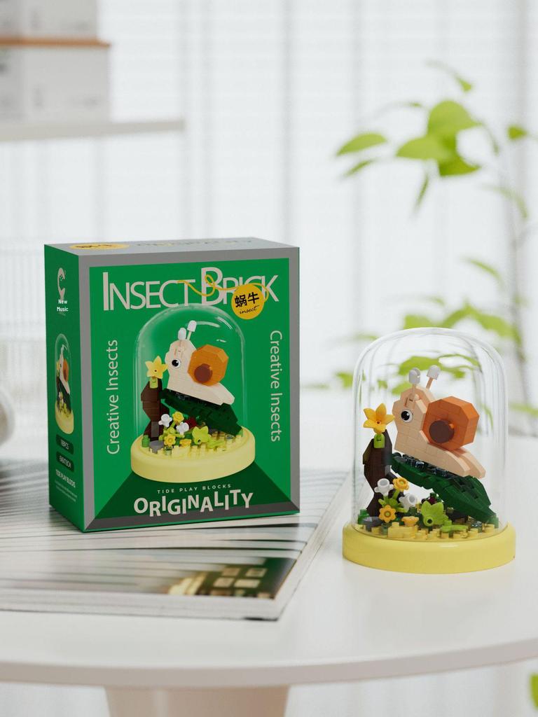 Серия «Насекомые приграничья»: Совместимый с Лего Сборный игрушечный бонсай с цветами для детей