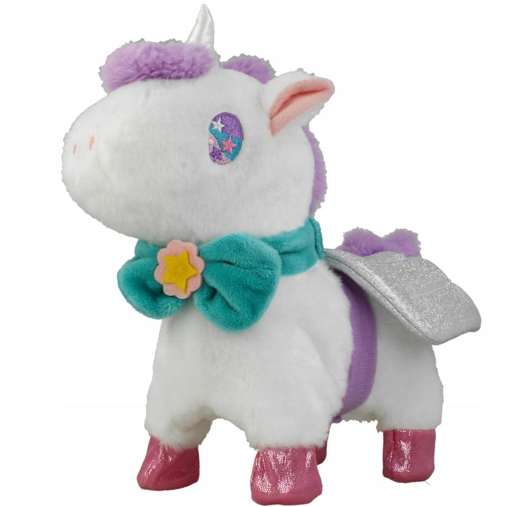 [PACZB][1] Interactive Plush Unicorn on a Leash, Battery Operated / WHITE / U881B