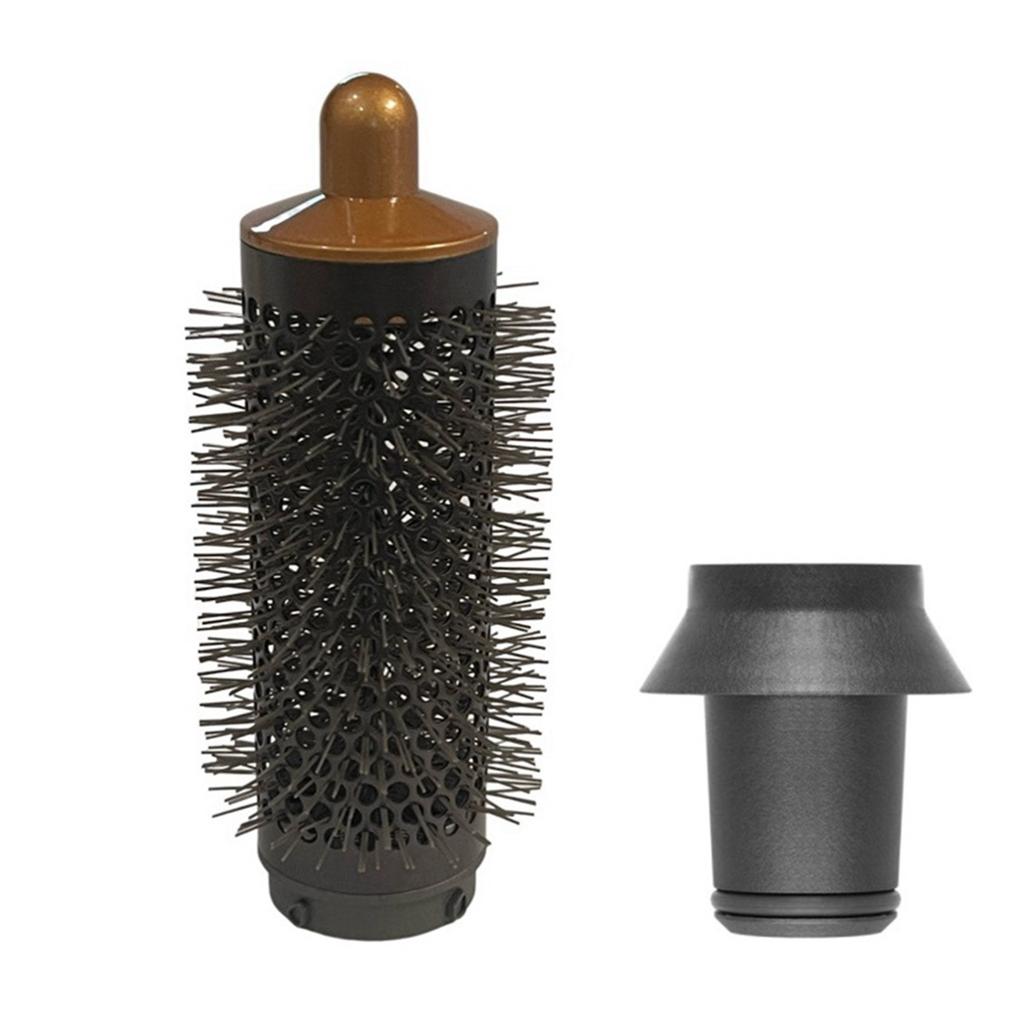 LITE-3X Cylinder Comb And Adapter For Dyson Airwrap Styler / Supersonic Hair Dryer Accessories, Curling Hair Tool,Gold & Gray