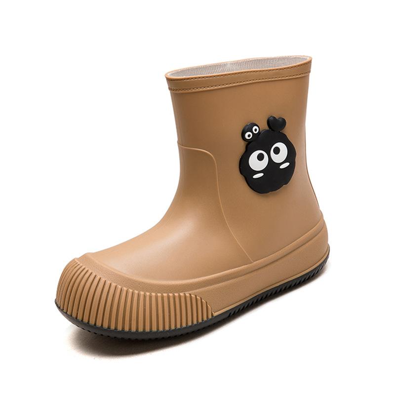 Женские короткие резиновые сапоги, новые резиновые сапоги с рисунком из мультфильмов, модная и легкая водонепроницаемая и нескользящая обувь для отдыха на природе