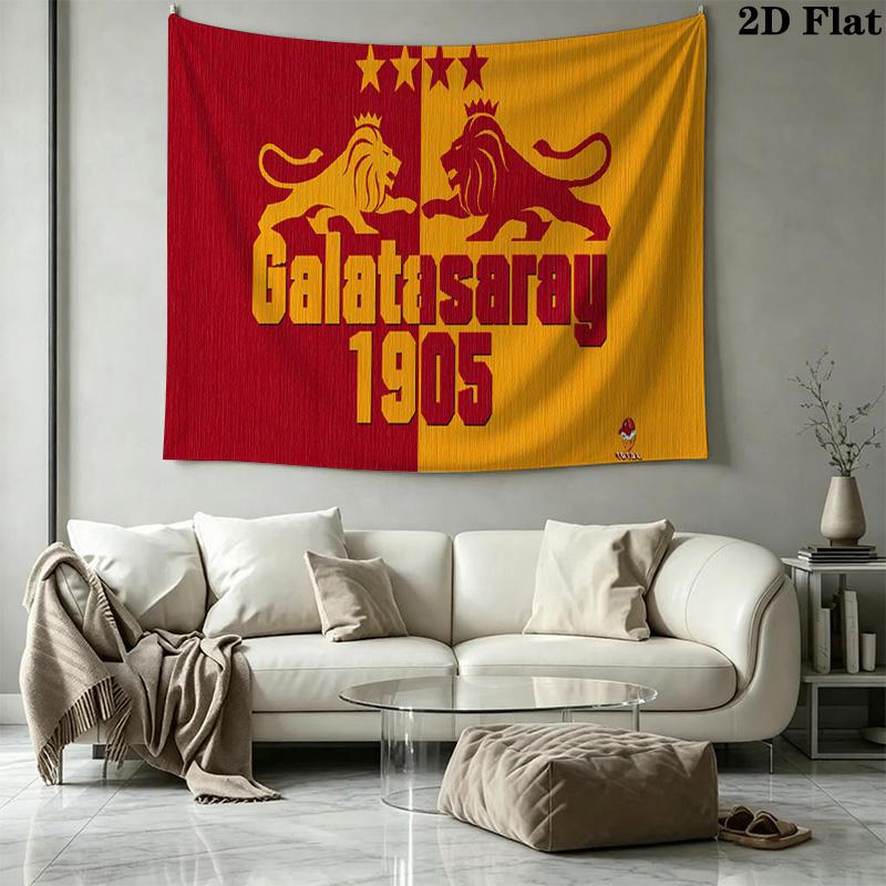 Galatasaray Wall Tapestry Aesthetic Wall Hanging Printed Fabric Blanket Decorative Tapestries for Bedroom Living Room Home Decor