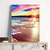 DIY Diamond Painting Beach Under Sunset Cross Stitch Kit Mosaic Art Diamond Painting Full Circle/Square Diamond Home Decoration