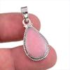 Ювелирный кулон из натурального розового опала ручной работы из твердого серебра 925 пробы 1,25 дюйма w6z01