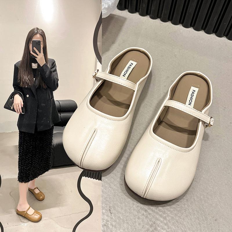 Baotou полутапочки женские туфли весна и осень ретро с юбкой прилив с подставкой для ног Mueller Shoes модная женская летняя дышащая обувь