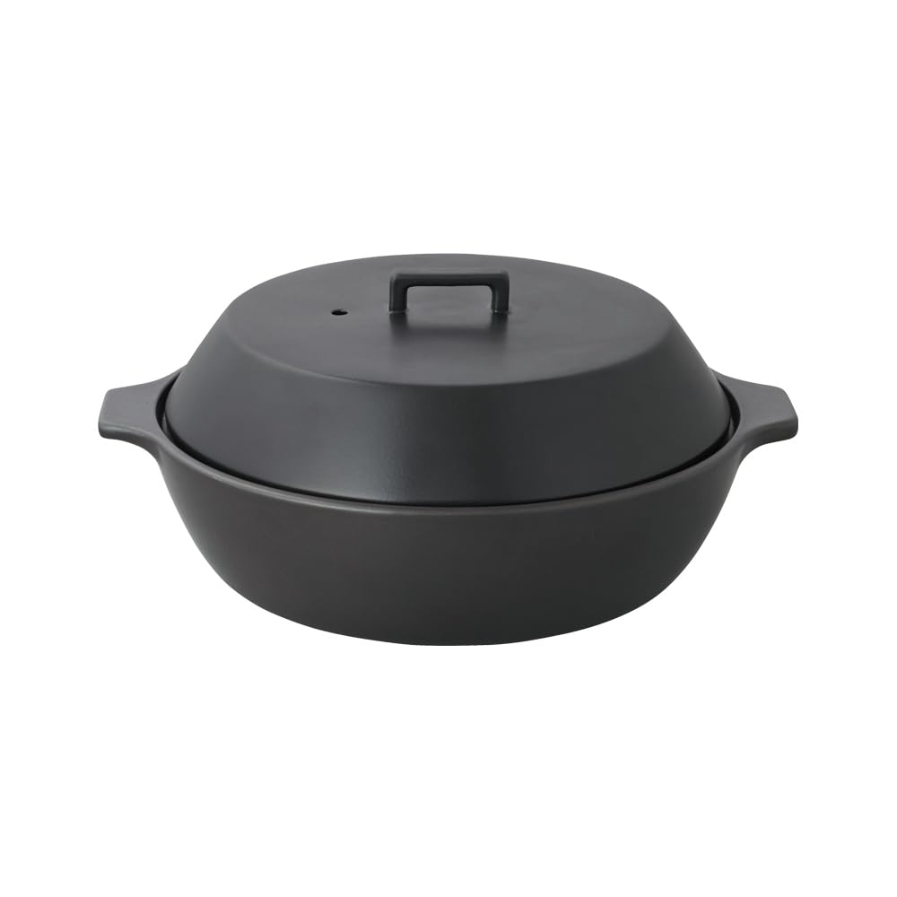 Kinto KAKOMI Open Fire Earthen Pot Black 25217 2.5L