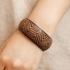 Colorful Carving Wooden Bangle Retro Ethnic Style Bangle Chinese Style Bracelet Wrist Bracelets