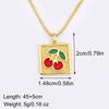 Nidin High Quality Apple/Grape/Cherry Sparkling Zircon Pendant Necklace For Women Men Fashion Cute Chain Link Jewelry Party Gift