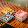 Portable Camping Food Container Foldable Silicone Magnetic Mat, Heat Resistant Hot Pad, Waterproof Table Mat Non-slip Trivet for Kitchen