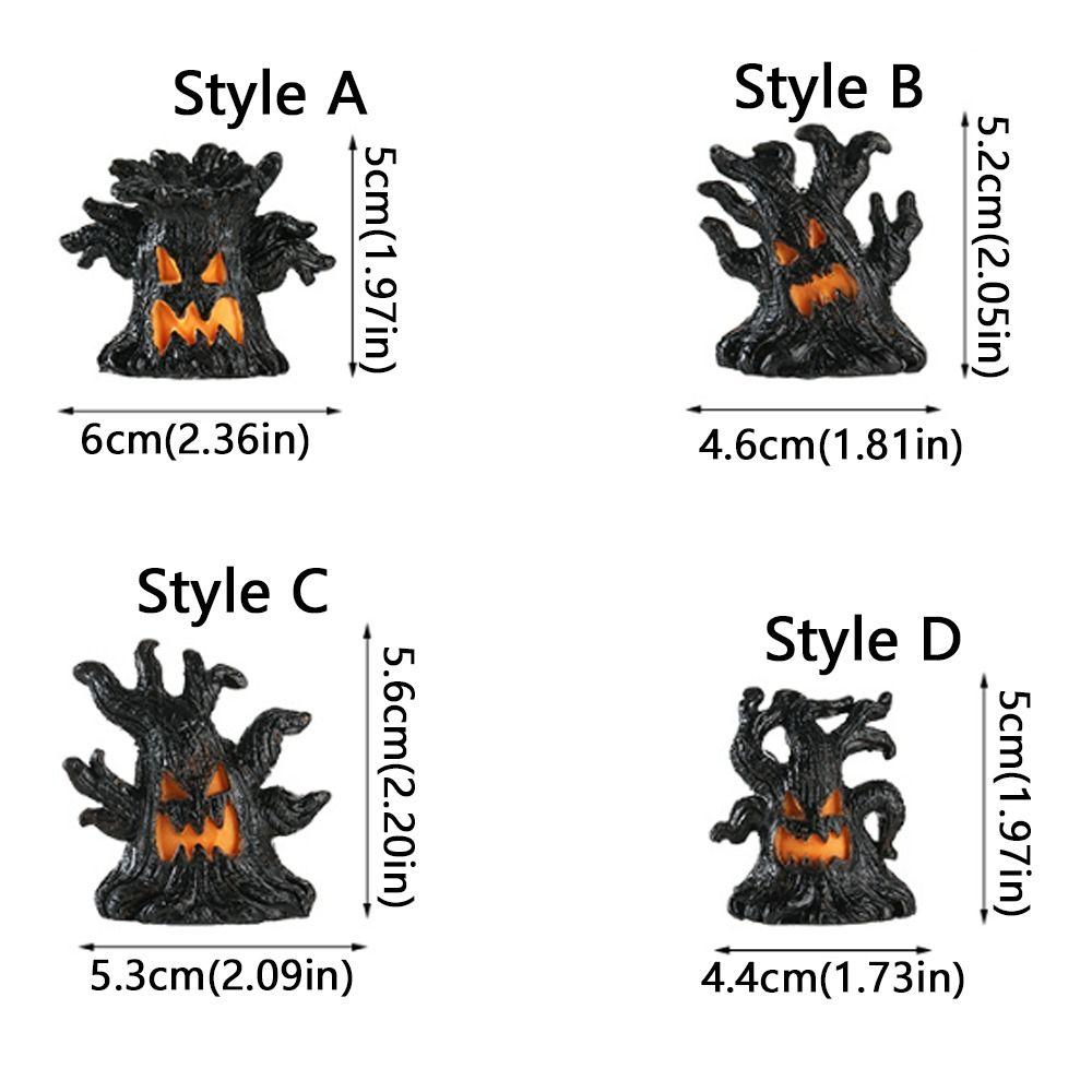 Resin Halloween Monster Tree Light Ornament Grimace Tree Tabletop Lamp Indoor Table Decor