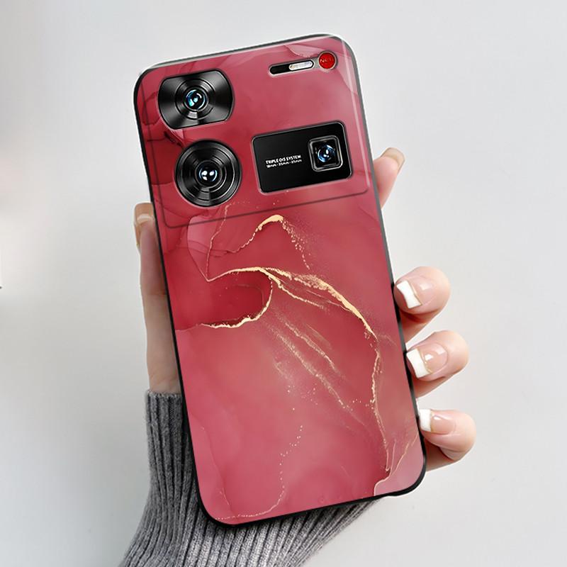 Чехол для ZTE Nubia Z60 Z70 Z70S Z50 Ultra Милое Сердечко Кролик Матовый Черный Мягкий Силиконовый Чехол для Nubia Z60Ultra Fundas Оболочка